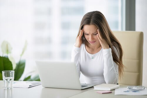 Stress at work when you do not sleep enough.