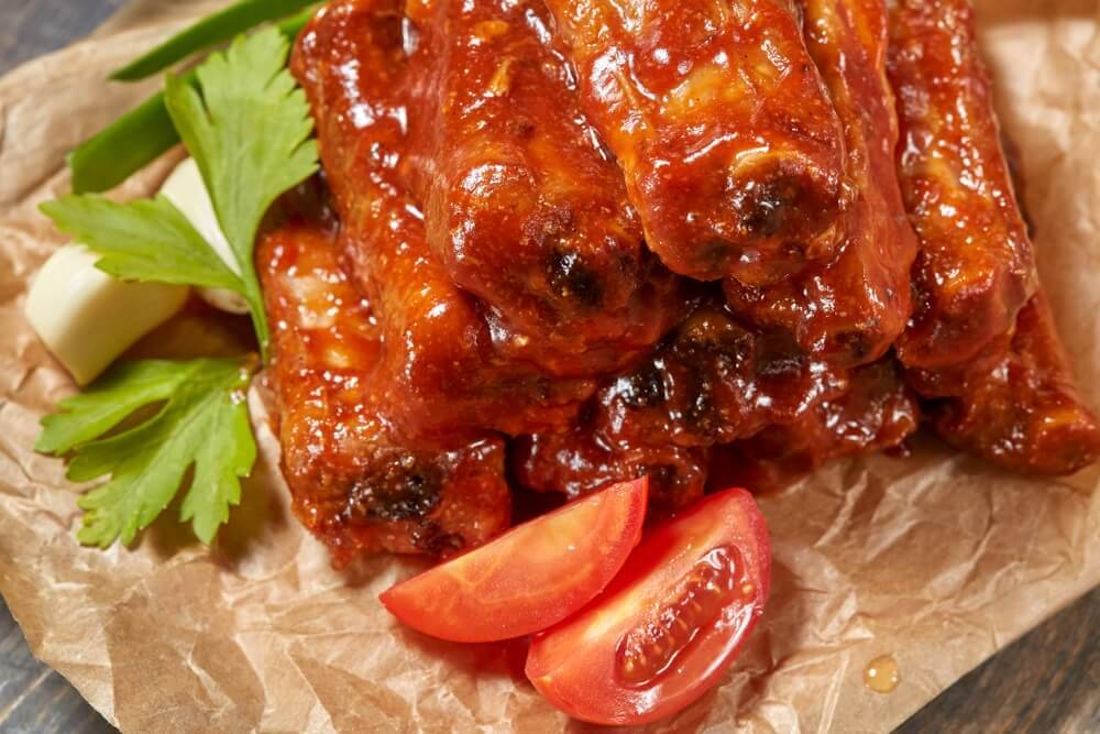 Caramelized ribs with honey