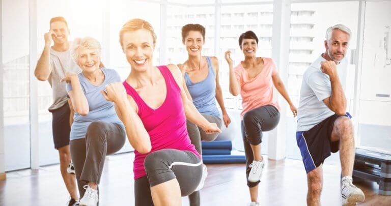 Some people on a budget doing exercise.