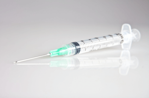 Hypodermic needle.