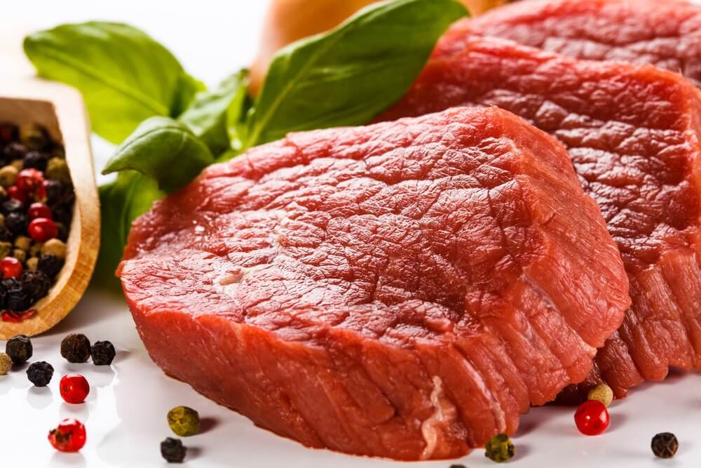 Eat red meat to raise the iron levels in your blood.
