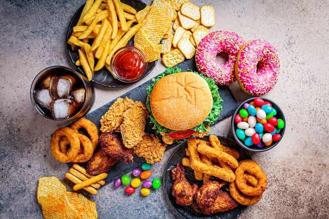 A few different fatty foods.