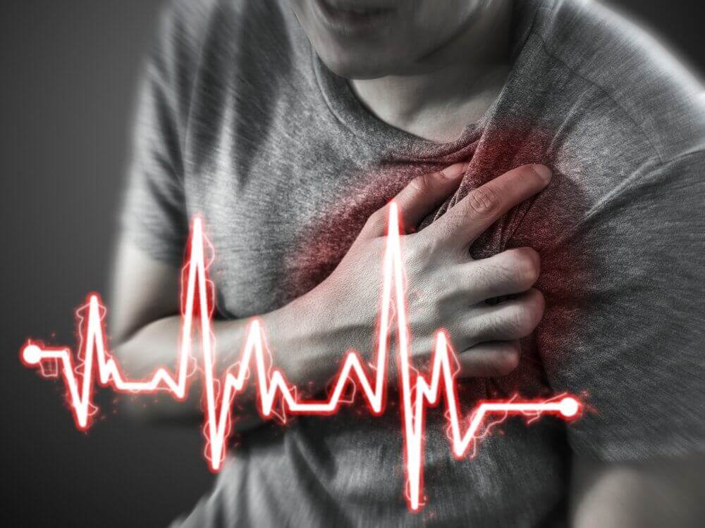 A person having a heart attack.