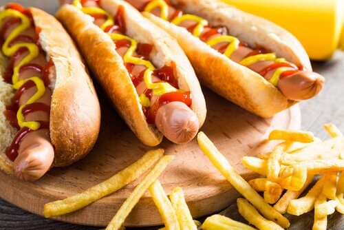 hot dogs and fries