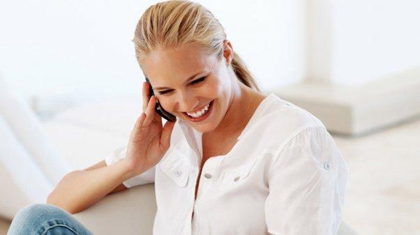woman talking on a cell phone