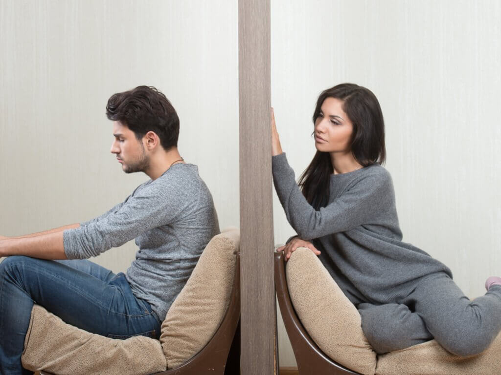 A woman trying to reach out to her partner about rational love.