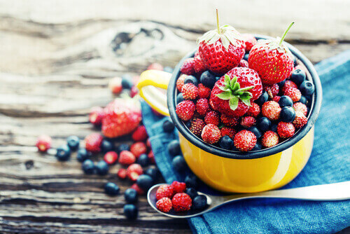 mixed berries in a bowl