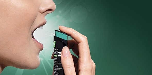Spray product to quit smoking.