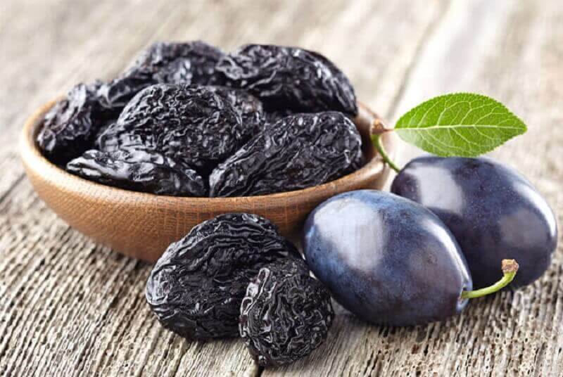 Plums and prunes in a homemade syrup for constipation.