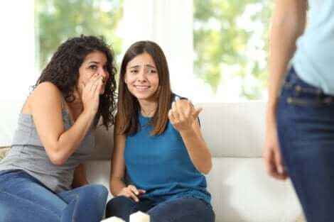 Some women gossipping.