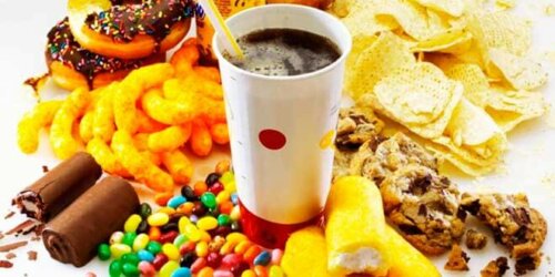 A panorama of junk food.