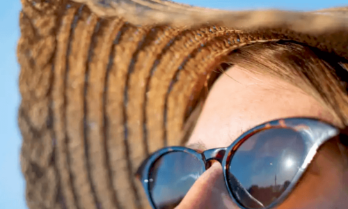 A person with sunglasses.