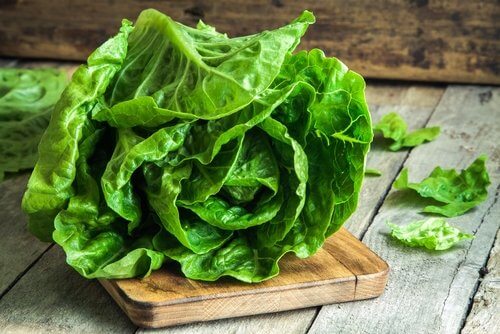 Romaine lettuce.