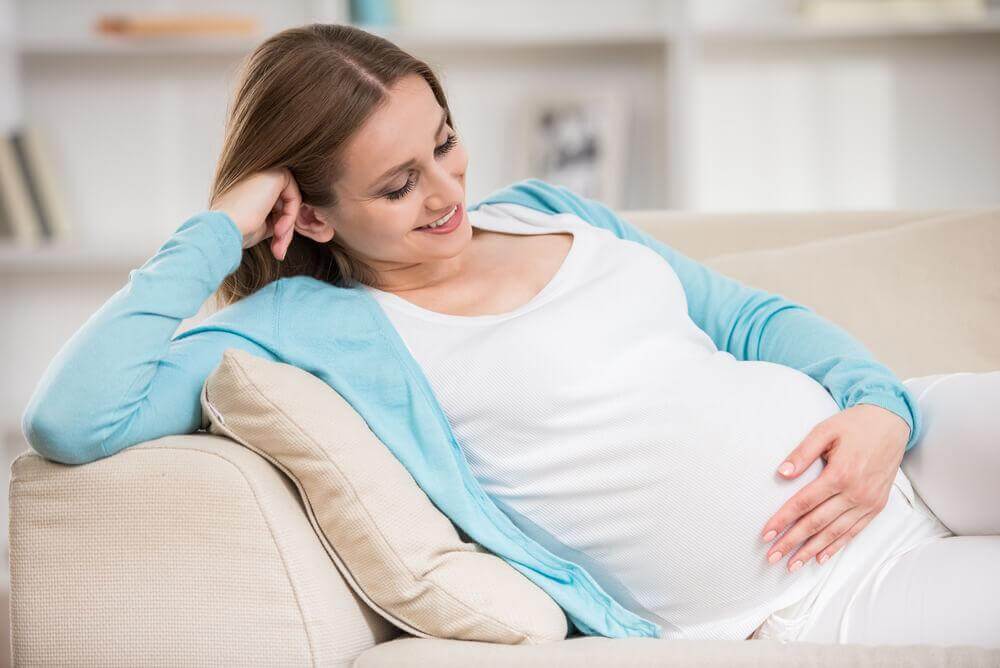 happy pregnant woman
