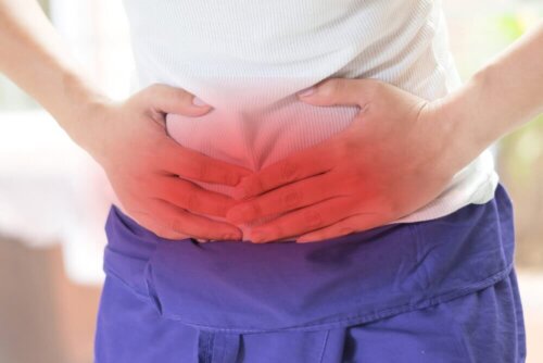 A person with diverticulitis.