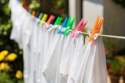 Avoid hanging wet clothes inside the home