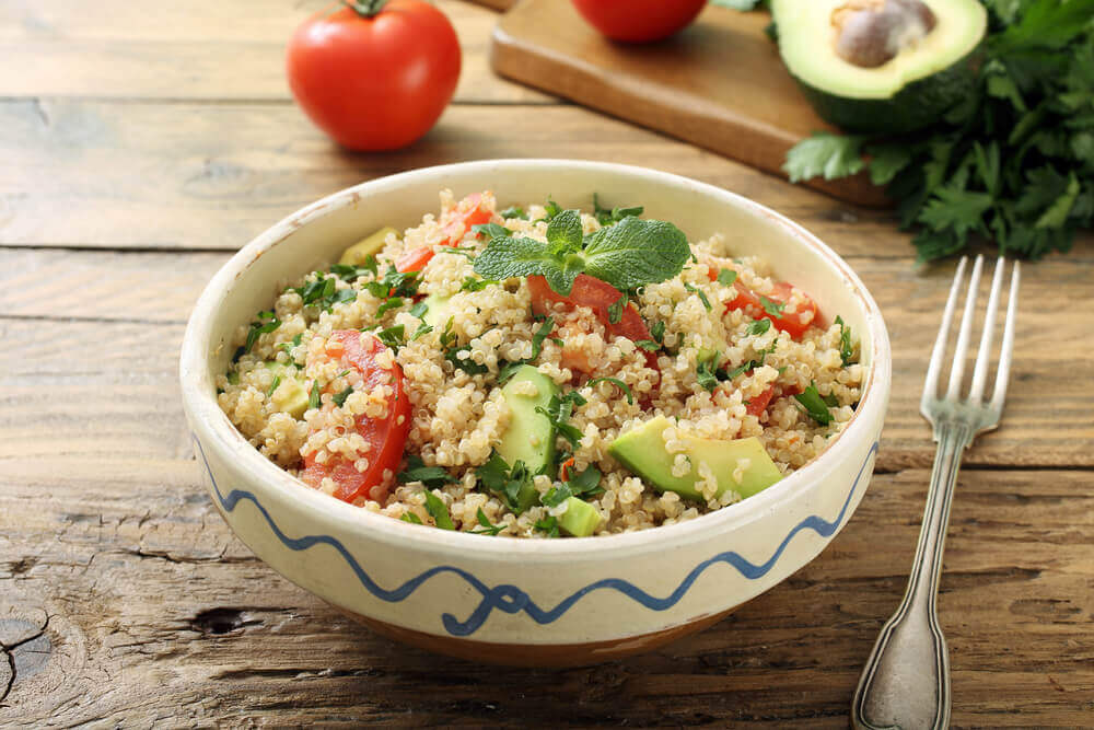 Quinoa and guacamole