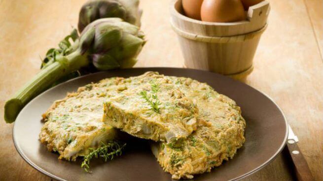 Artichoke omelet