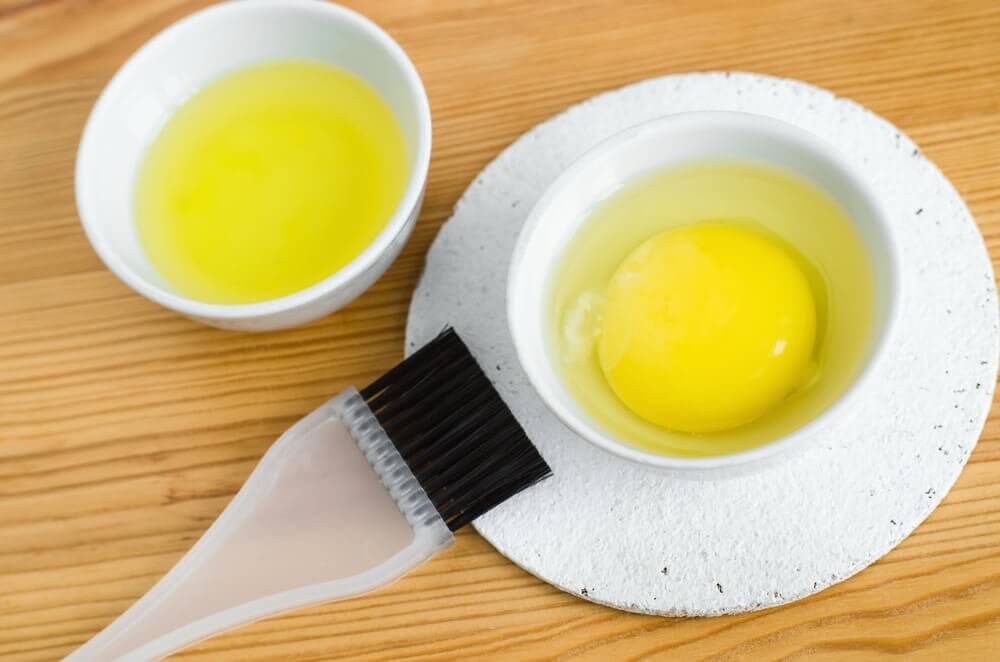 mask from oranges and egg whites