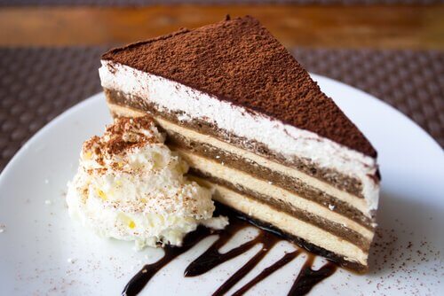 Et stykke tiramisu.