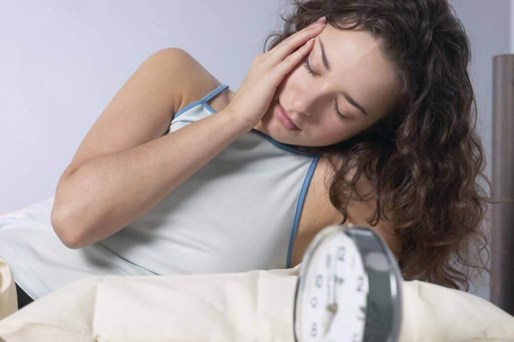 woman with a headache