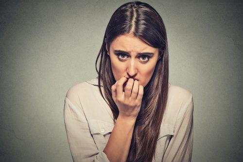 a woman suffering from anxiety