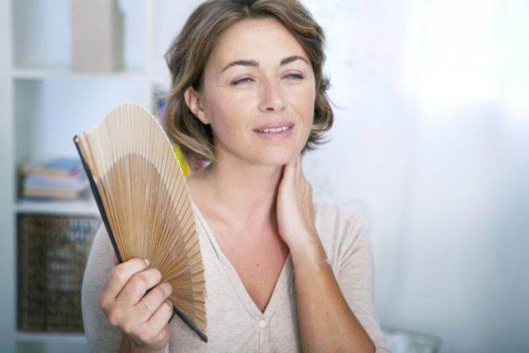 woman with hot flashes