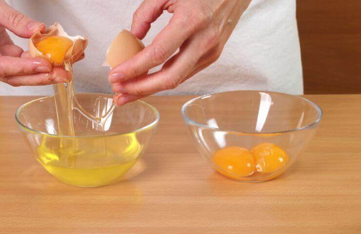 Egg whites and yokes
