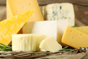 A selection of different types of cheese
