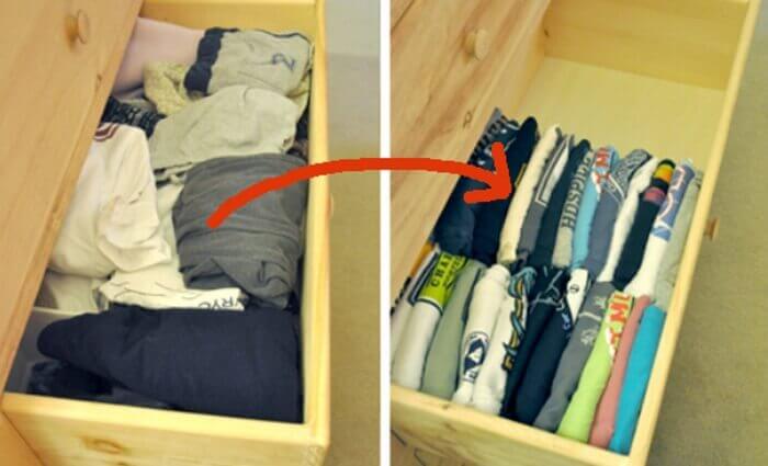 organizing clothes