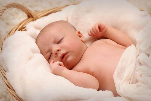 A sleeping baby.