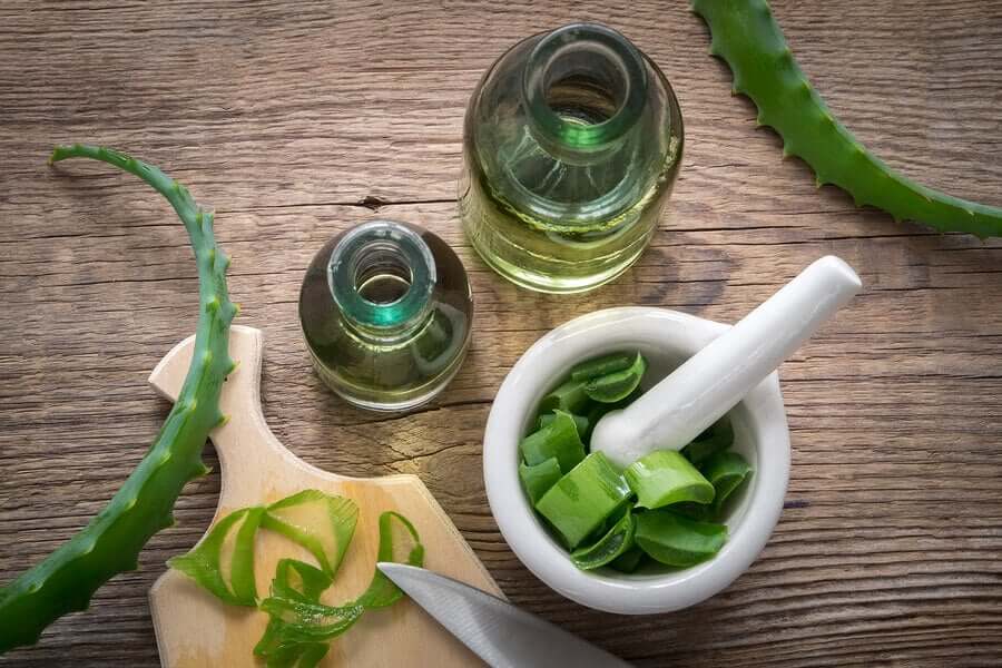 Aloe vera gel.