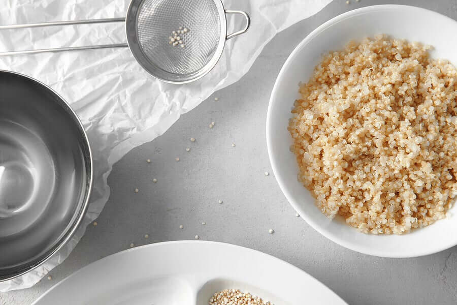 A fresh bowl of quinoa.