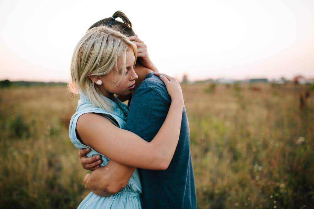 couple holding each other