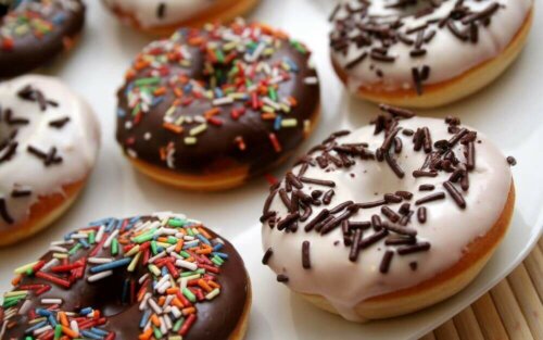 an array of donuts