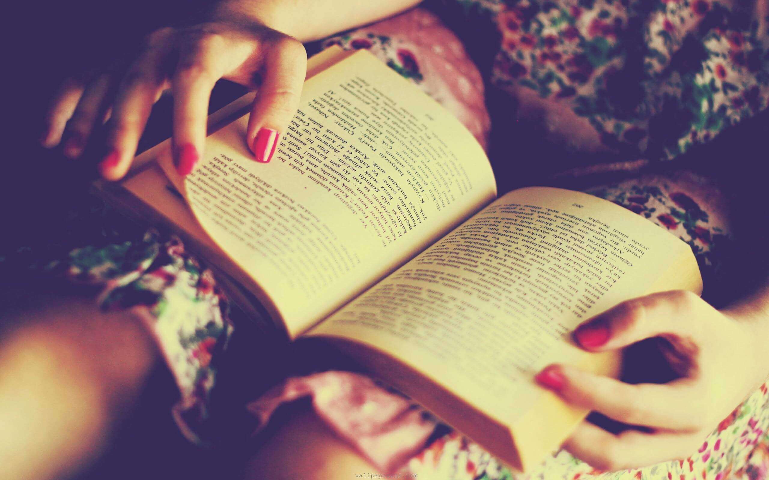 girl reading a book