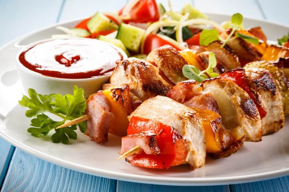 Chicken skewers