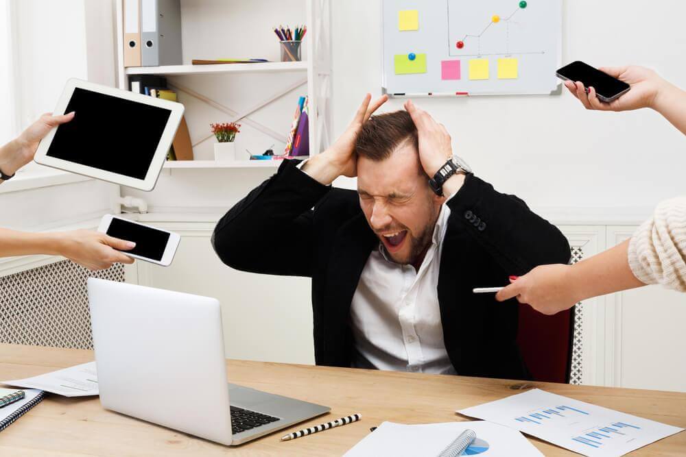 stressed worker