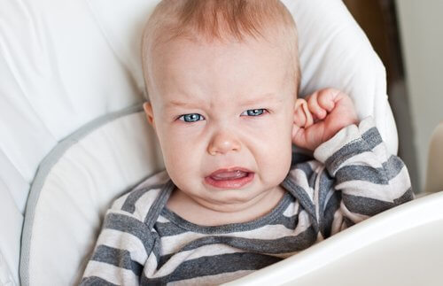 A baby suffering from baby colic