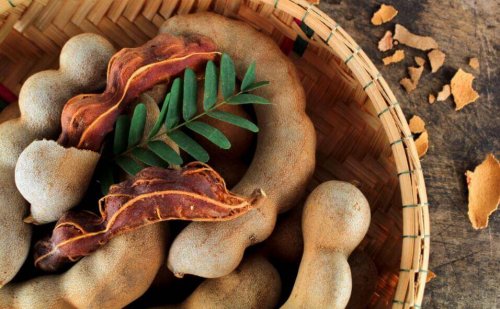 A basket full of tamarind.