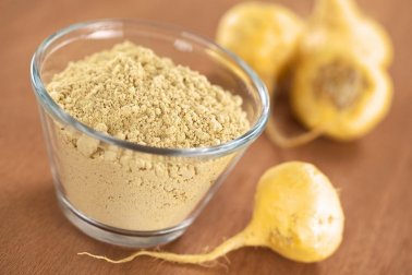 Bowl of ground maca
