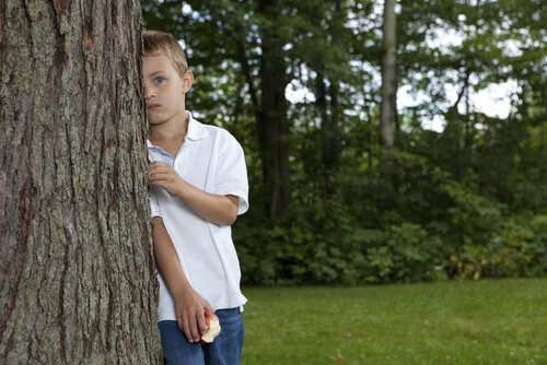 Kind hinter einem Baum Wenn sie verloren gehen "width =" 500 "height =" 334 "/></figure><p></p><div style=