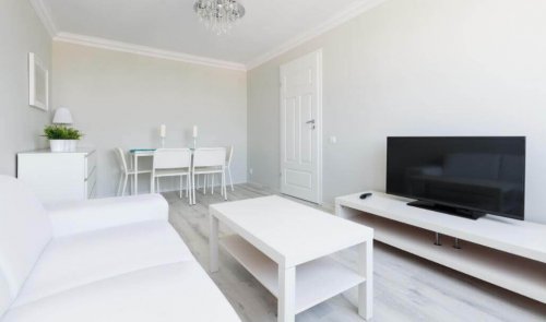 A very light coloured living room