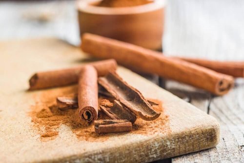 Cinnamon sticks and powder.