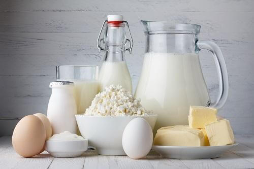 A few dairy products.