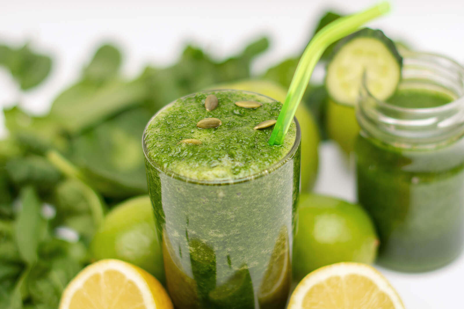 A green smoothie.