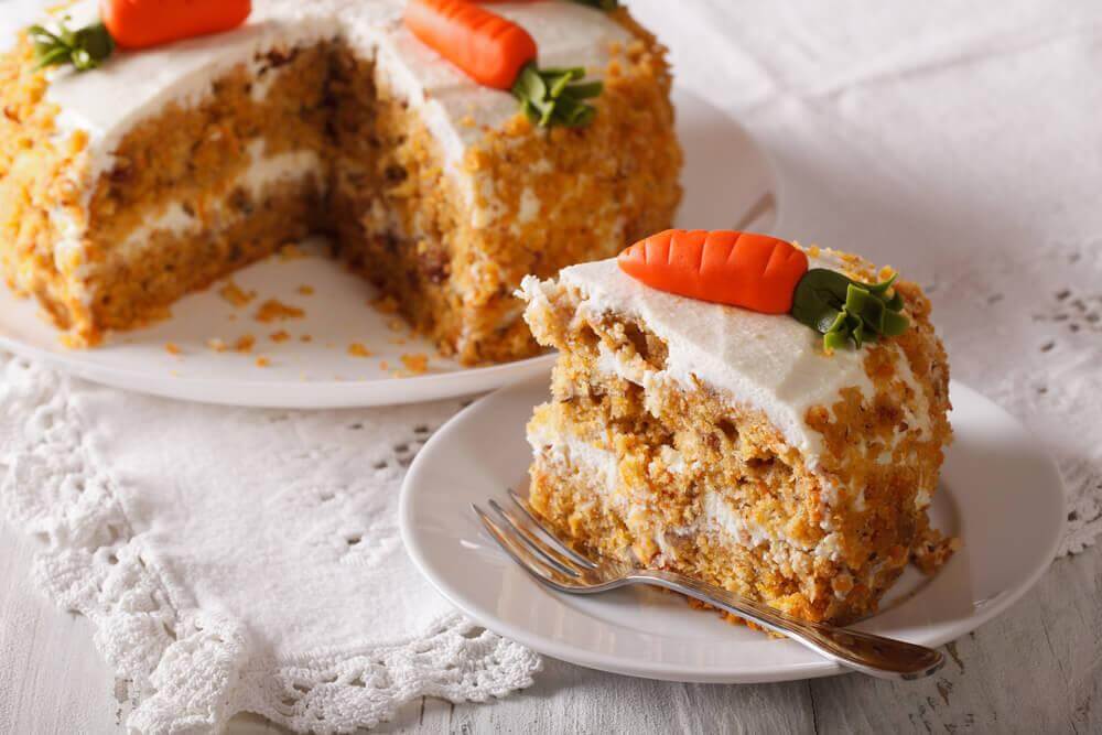 Delicious Fat-free, Eggless Vegan Carrot Cake