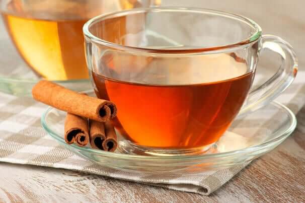 A cup of cinnamon tea.