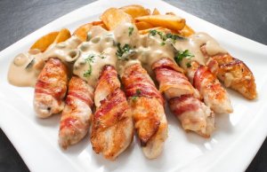 Cream Cheese, Garlic, and Chives Stuffed Chicken