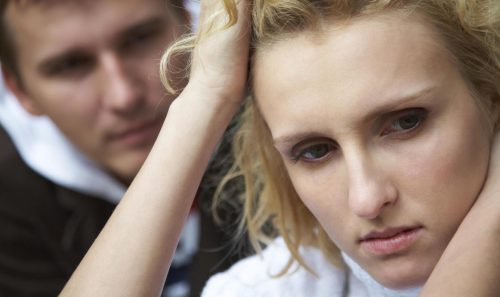 Sad couple.